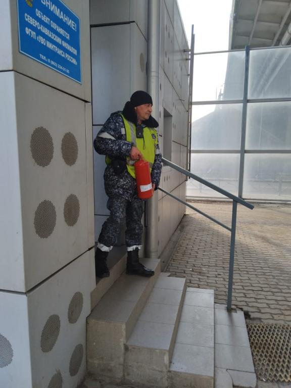 Работники ведомственной охраны Минтранса России ликвидировали условное возгорание - Фото1